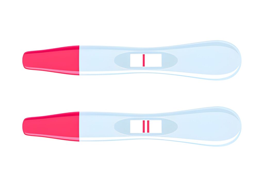 1 Negative and 1 Positive Pregnancy Test