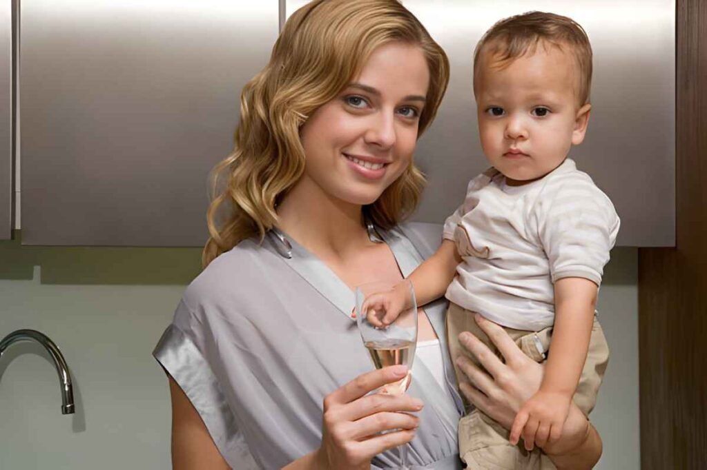 Glass of Champagne While Breastfeeding