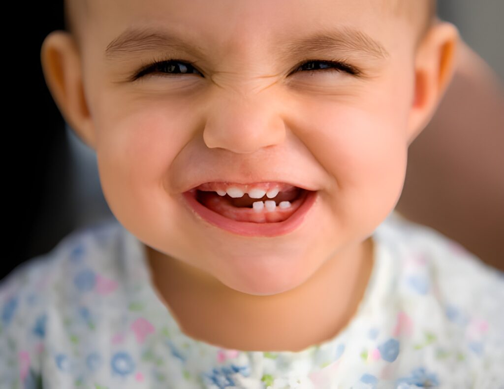 One Front Tooth May Appear Darker Than the Other in Toddlers